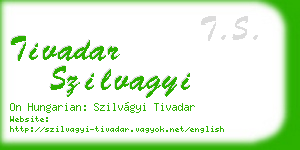 tivadar szilvagyi business card
