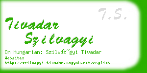 tivadar szilvagyi business card